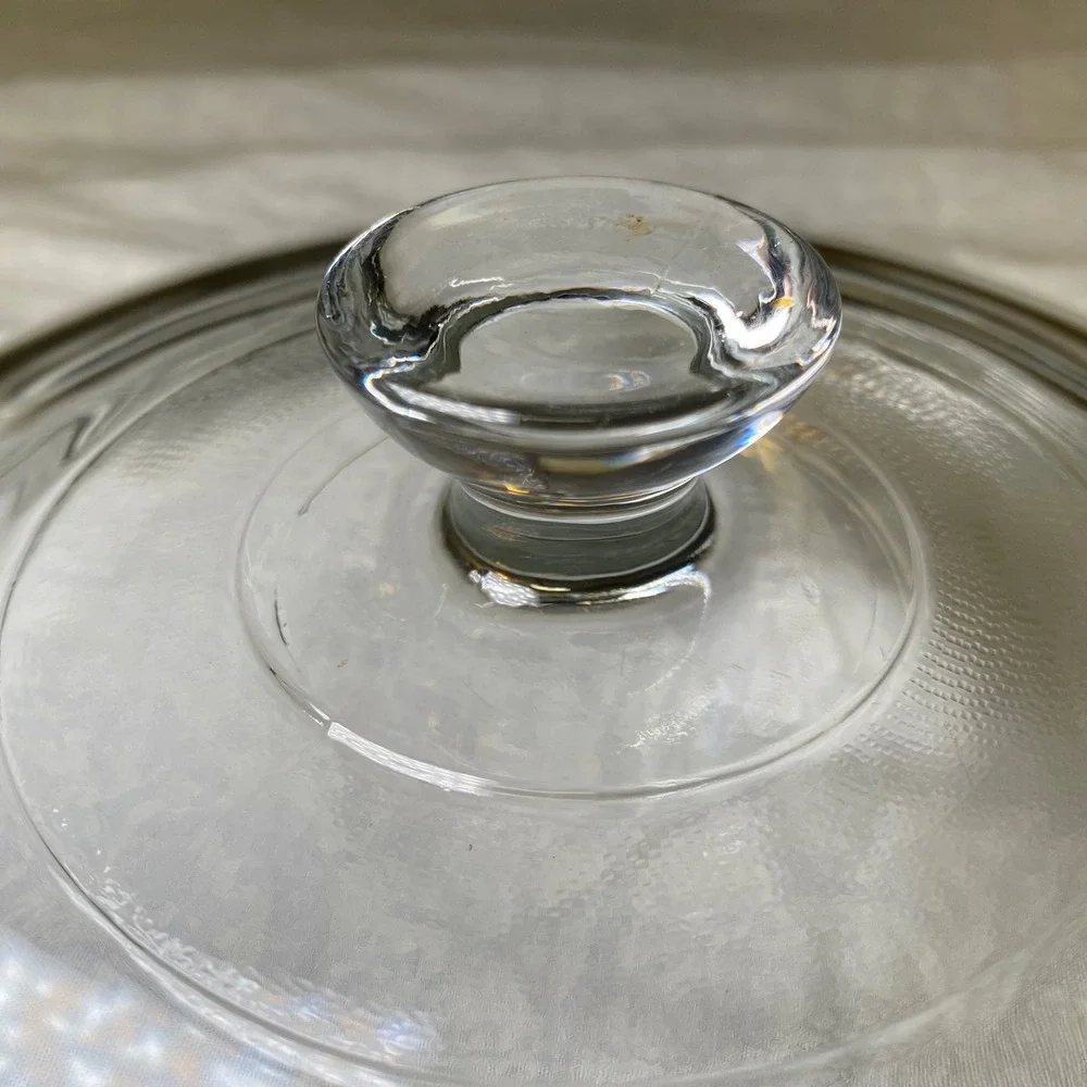 Vintage Clear Glass Replacement Lid 8-1/8